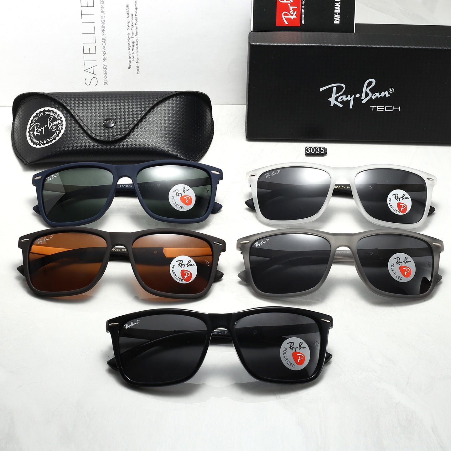 5 colors new hot full flarm sunglasses 3035