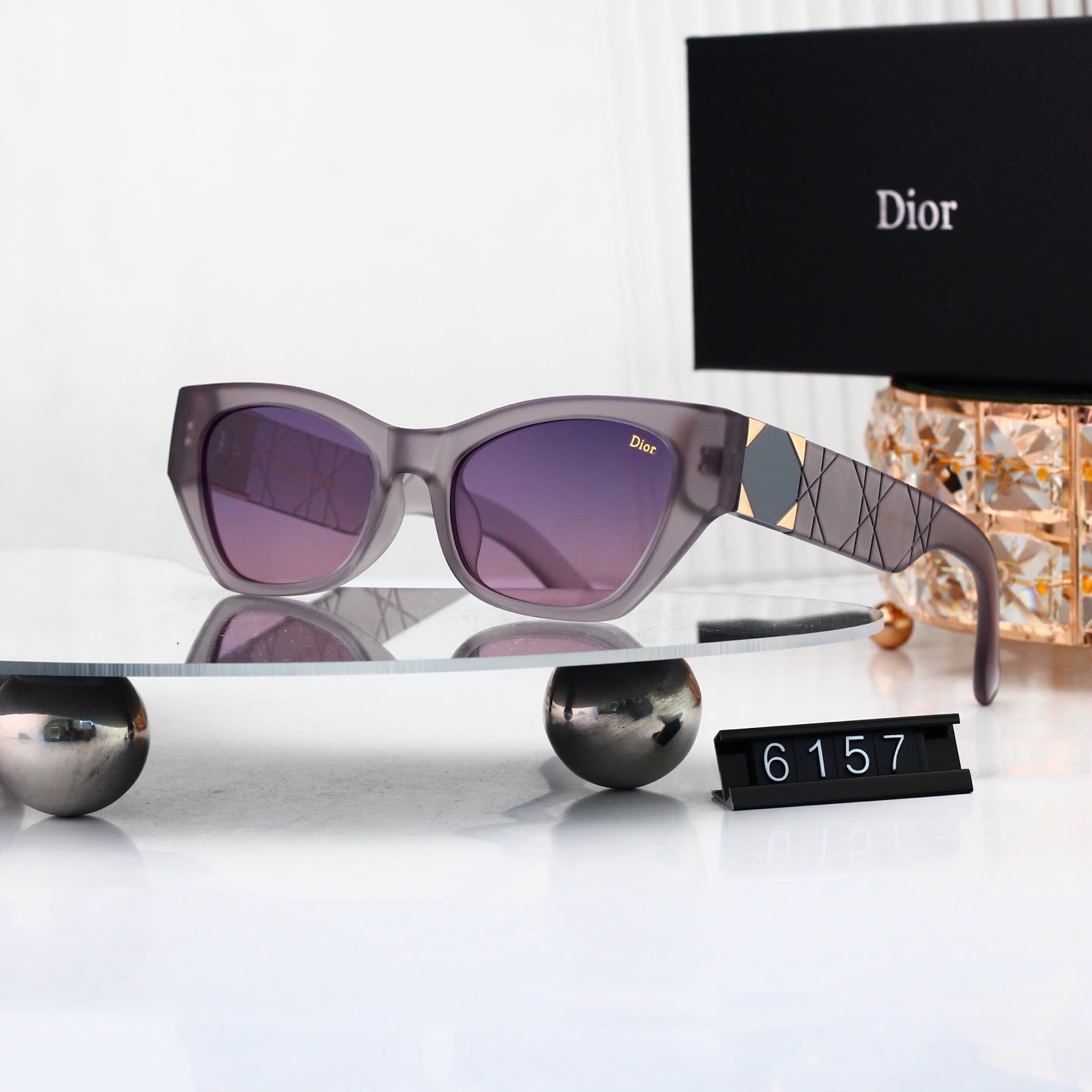 5 colors New hot HD lenses Full frame design sunglasses 6157