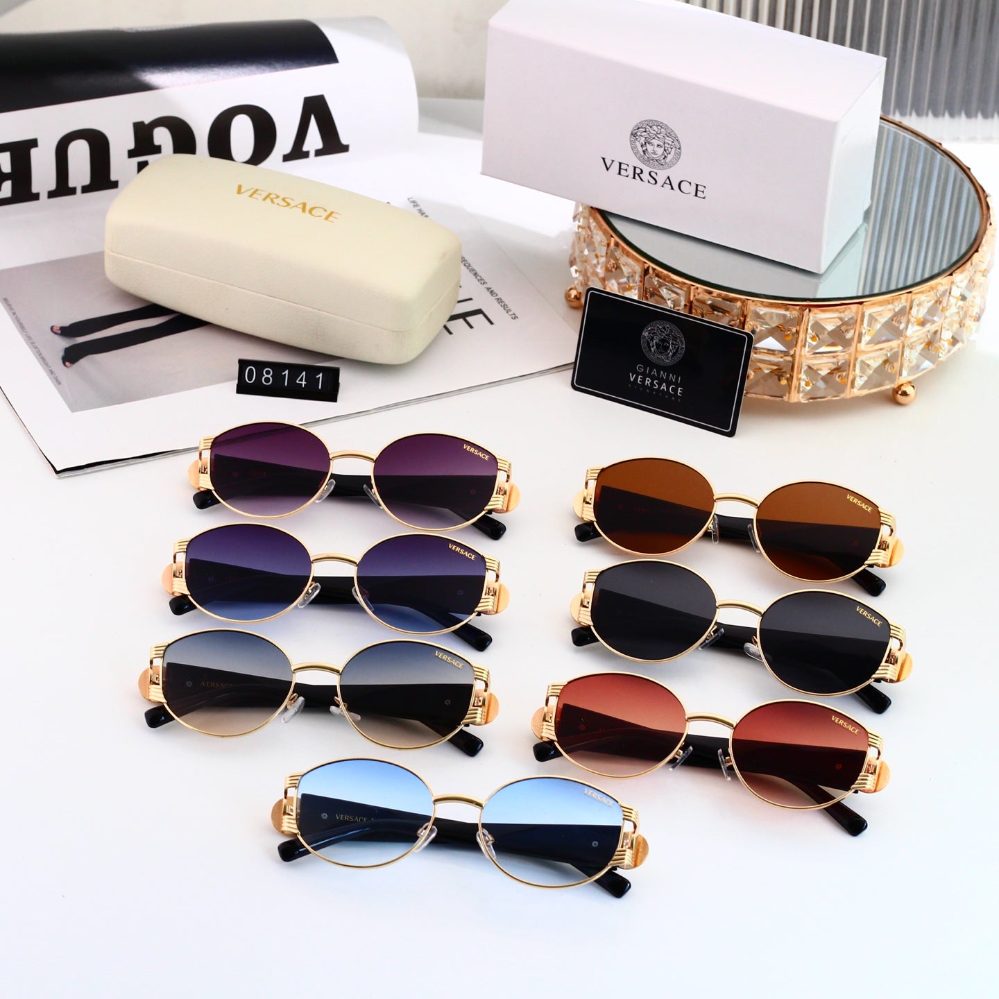 7 colors New hot HD lenses Full frame Sunglasses 08141