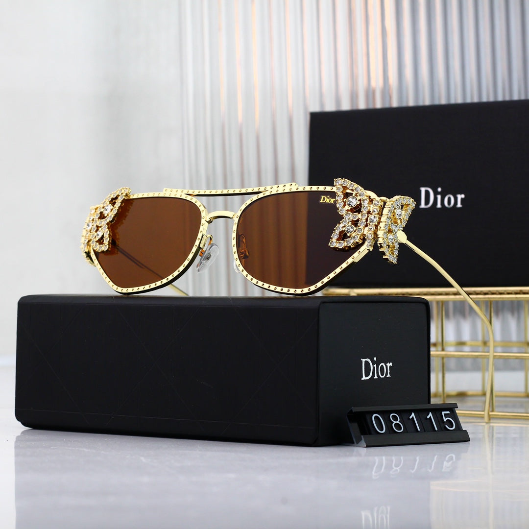 7 colors high-definition full-frame sunglasses with rhinestones, model 08115