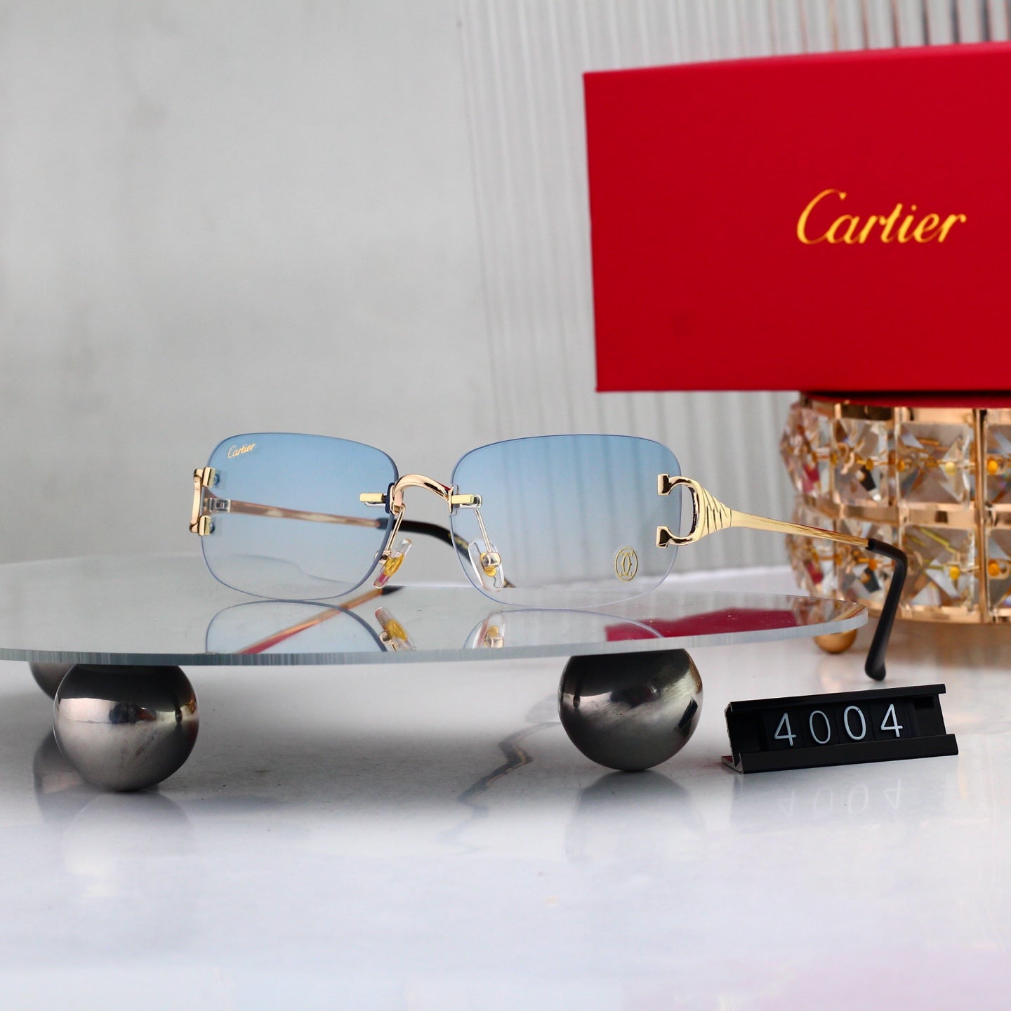 7 colors New hot HD lenses Frameless Sunglasses 4004