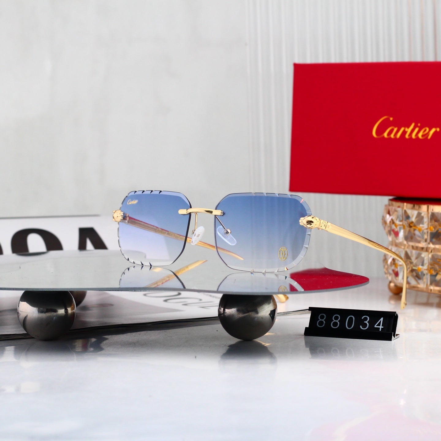 10 Colors New Hot HD Frameless Sunglasses 88034