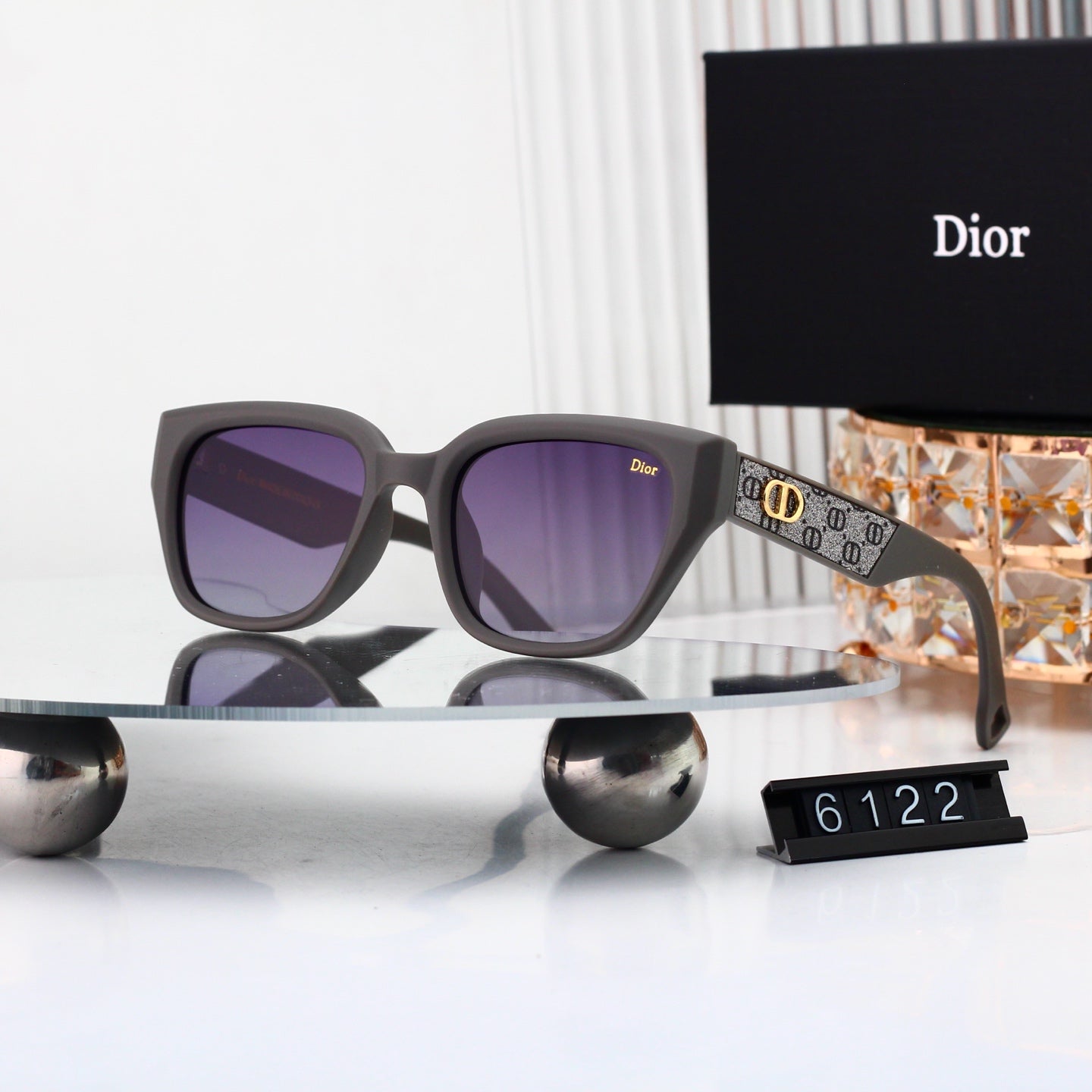 5 colors New hot HD lenses Full frame design sunglasses 6122