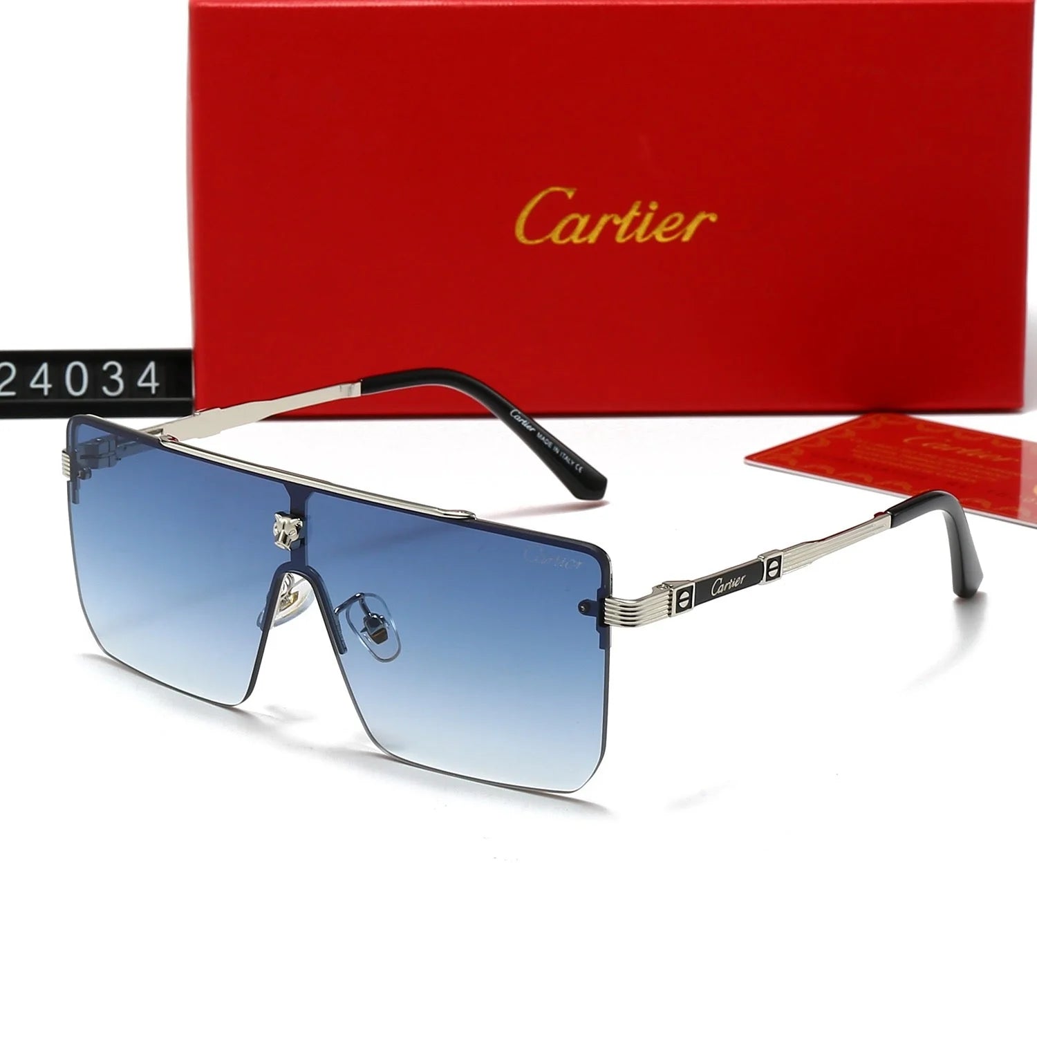 24034 New frameless oversized sunglasses for men and women