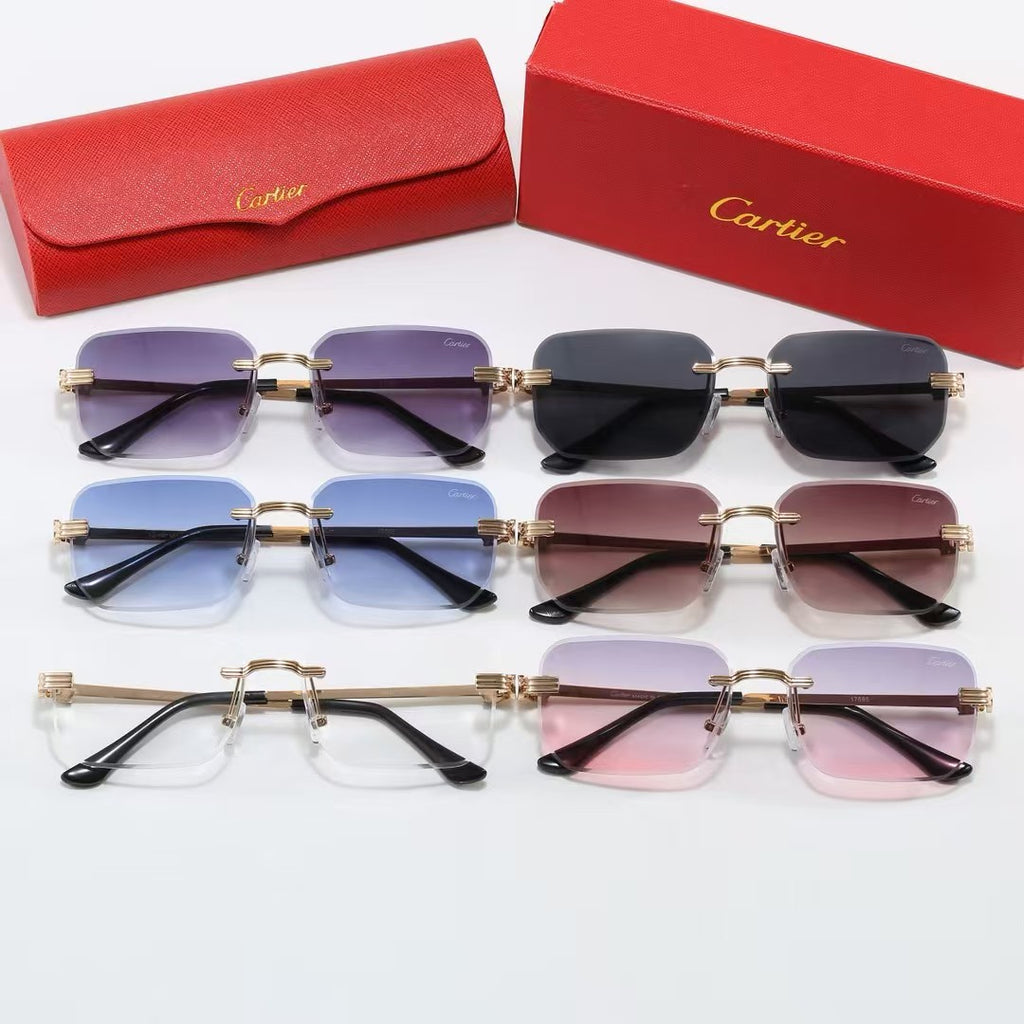6 colors New hot HD lenses Frameless Sunglasses