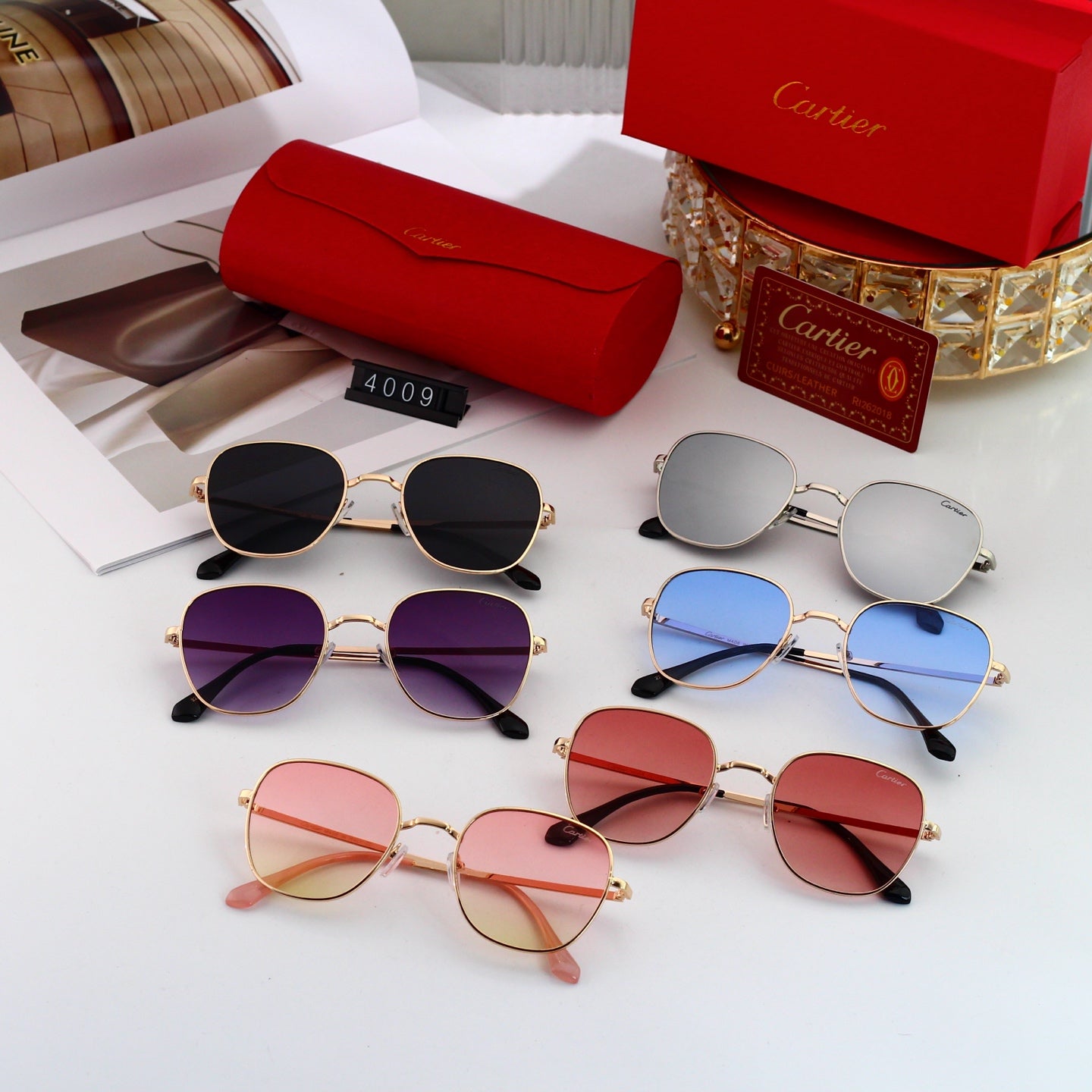 6 colors New hot HD lenses Frameless Sunglasses 4009