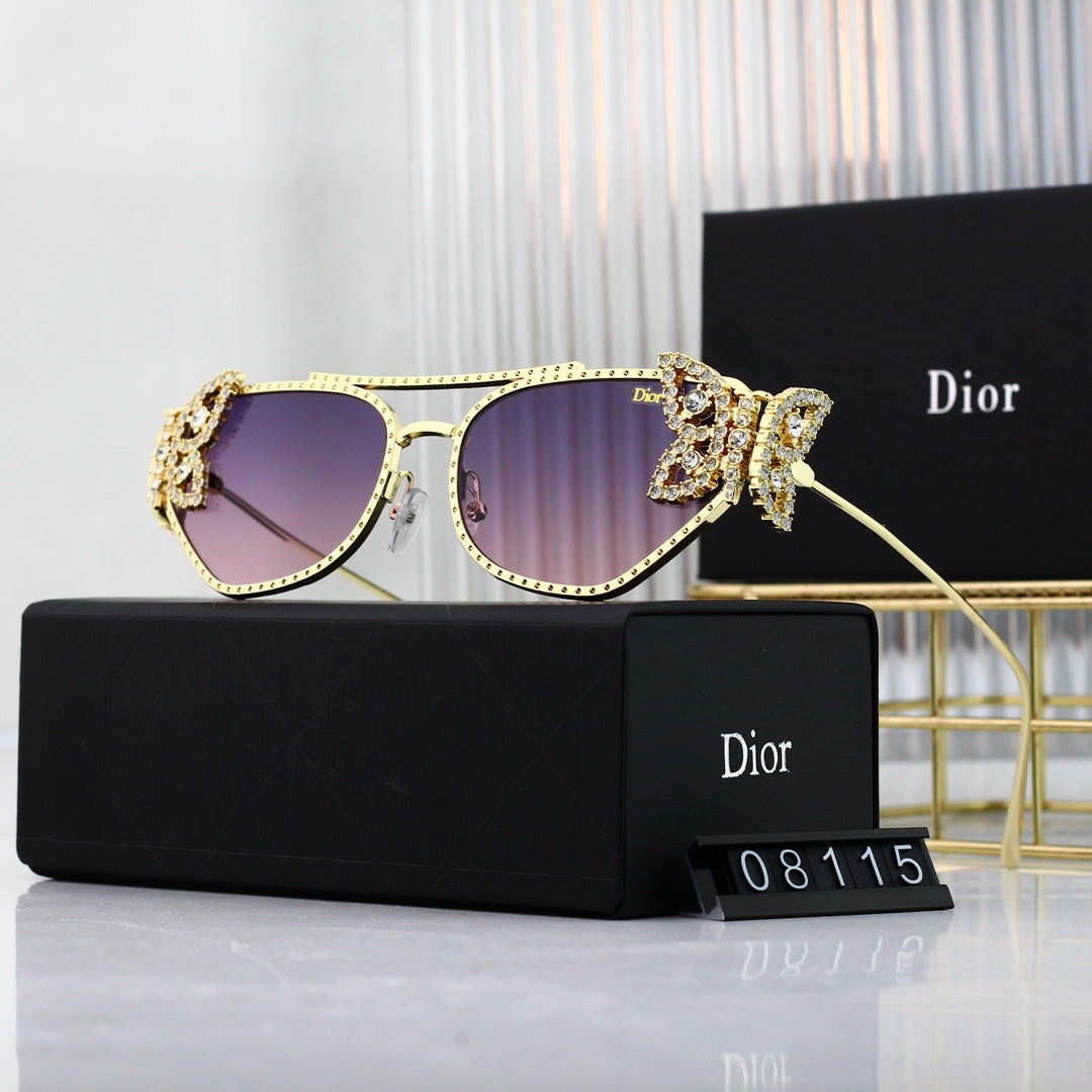 7 colors high-definition full-frame sunglasses with rhinestones, model 08115