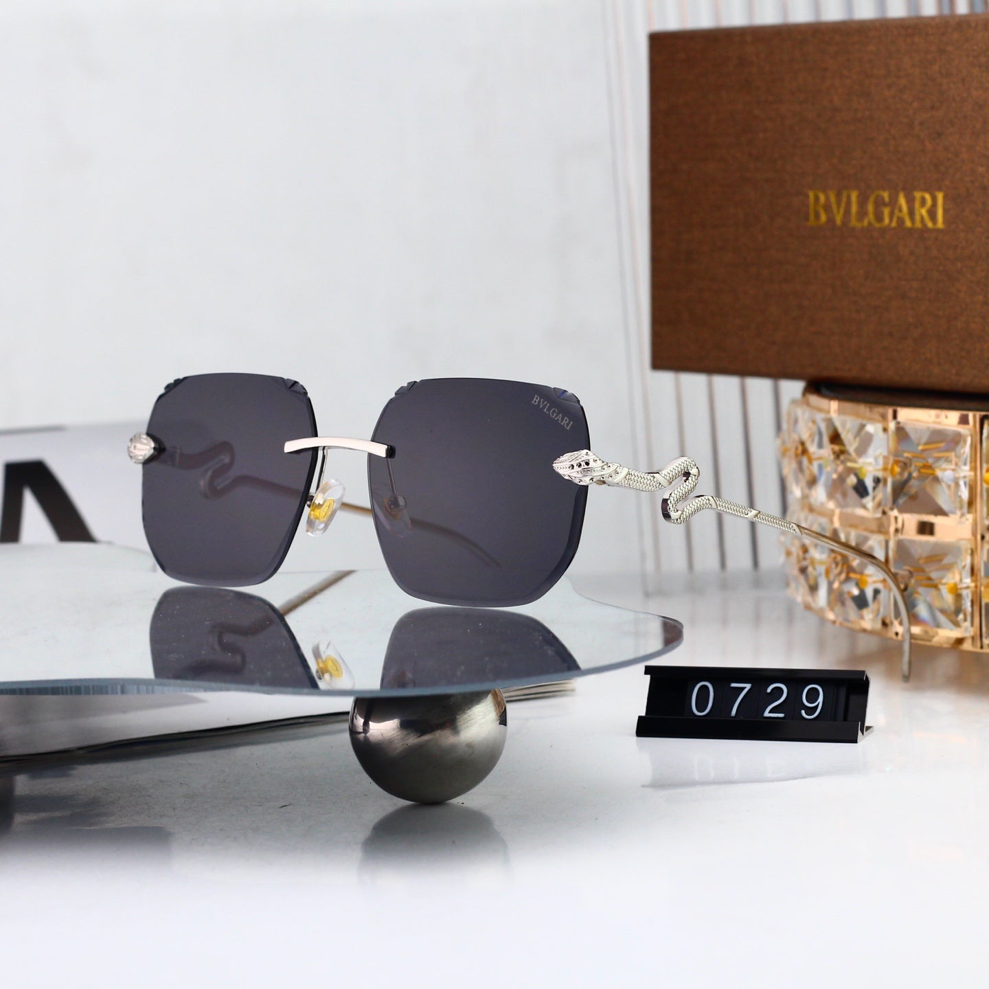 9 colors new popular rimless sunglasses B0729