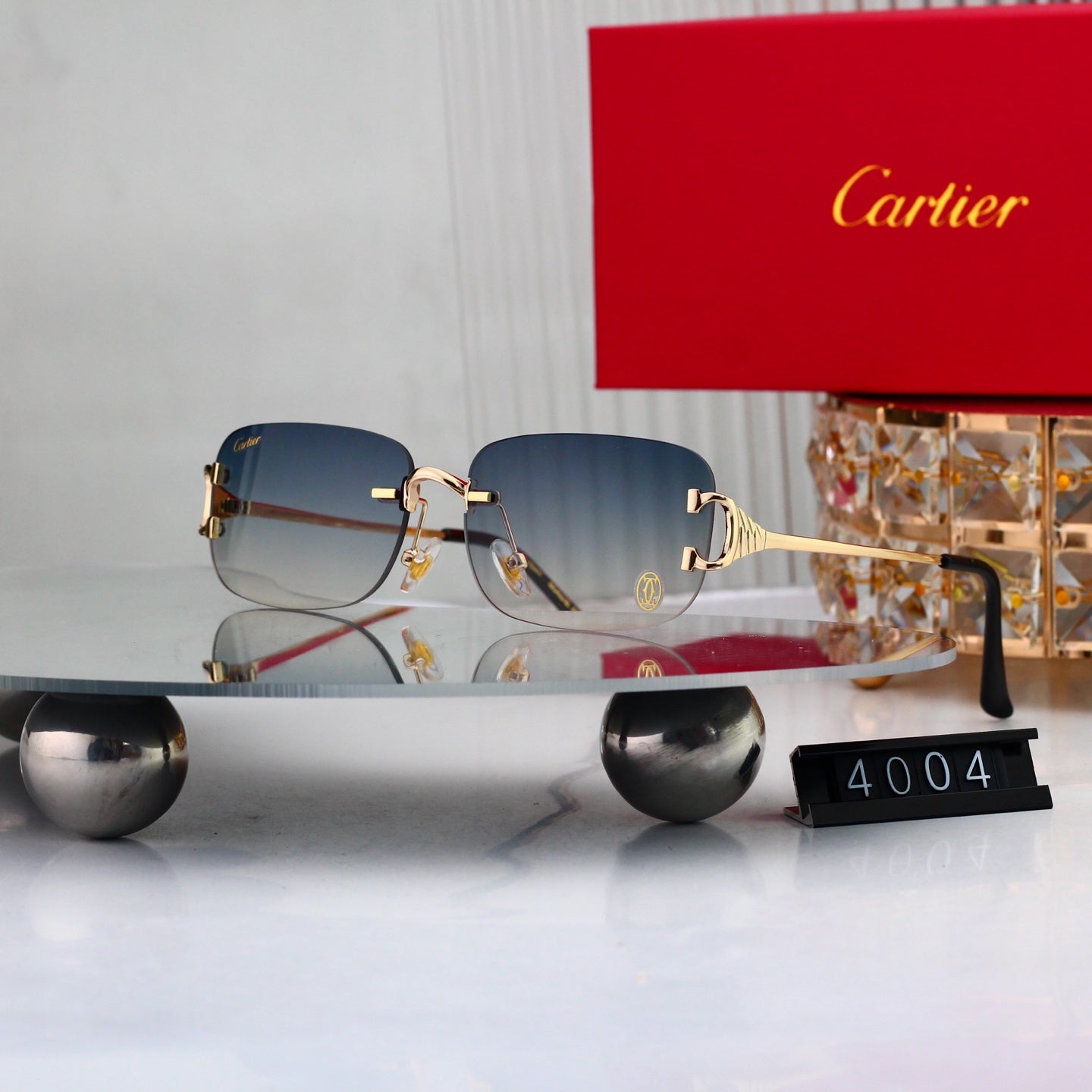 7 colors New hot HD lenses Frameless Sunglasses 4004