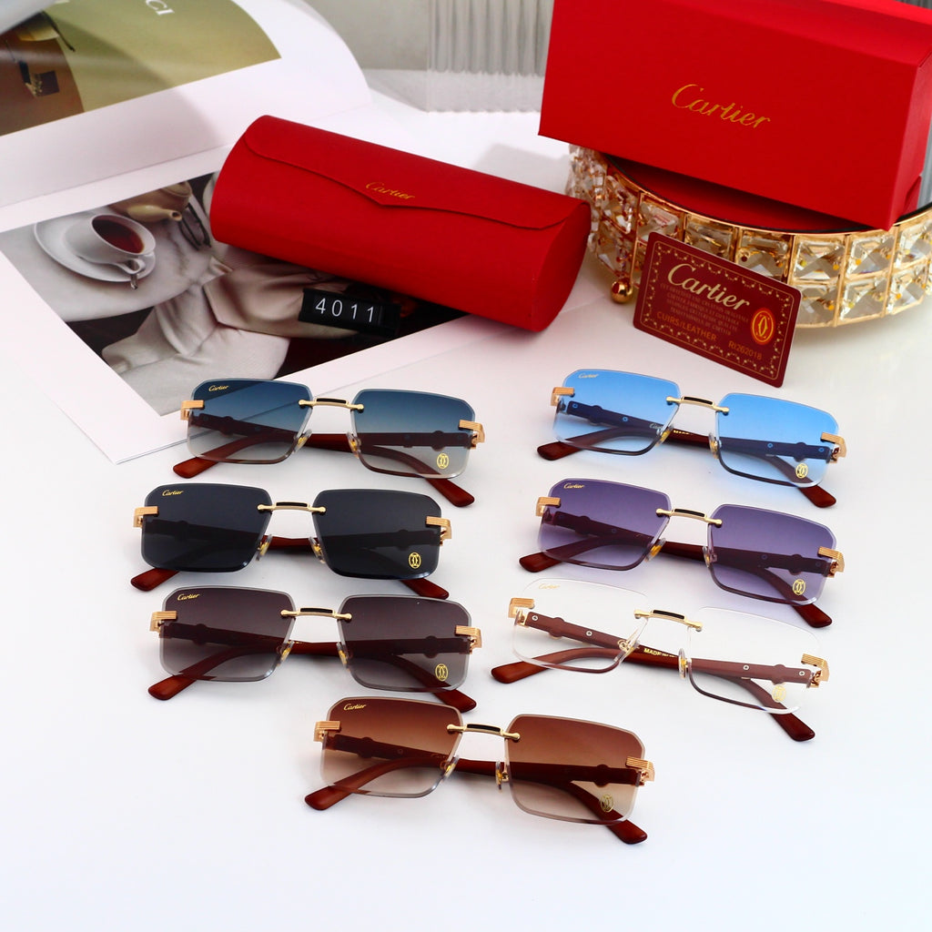 7 colors New hot HD lenses Frameless Sunglasses 4011