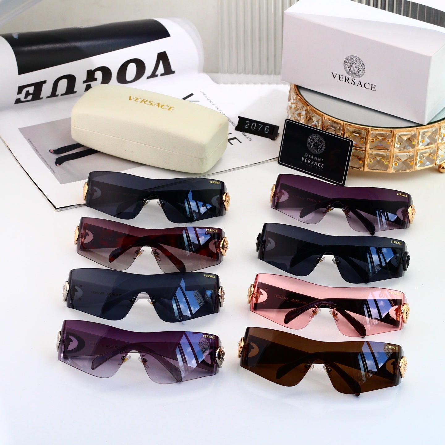 8 colors New hot HD lenses Frameless Sunglasses 25127