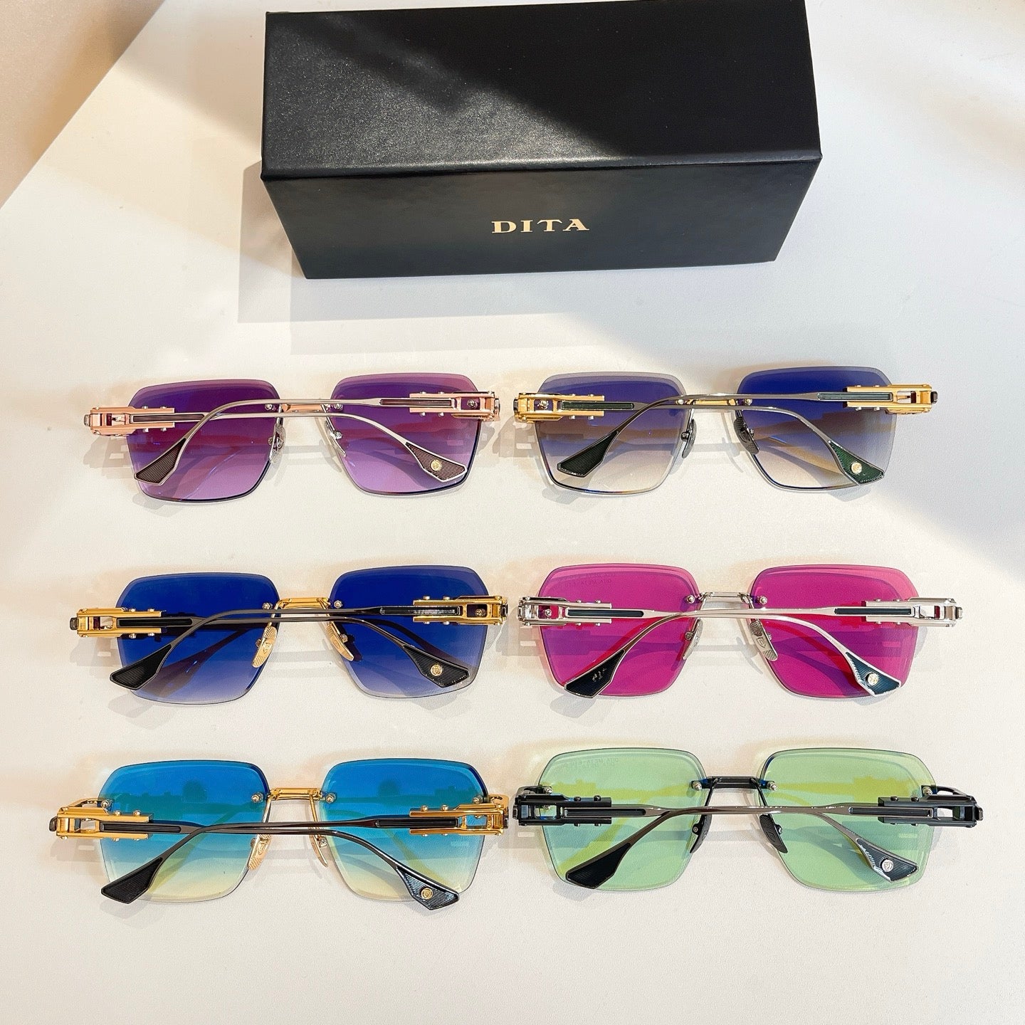 6 colors New hot HD lenses Frameless Sunglasses DLS311