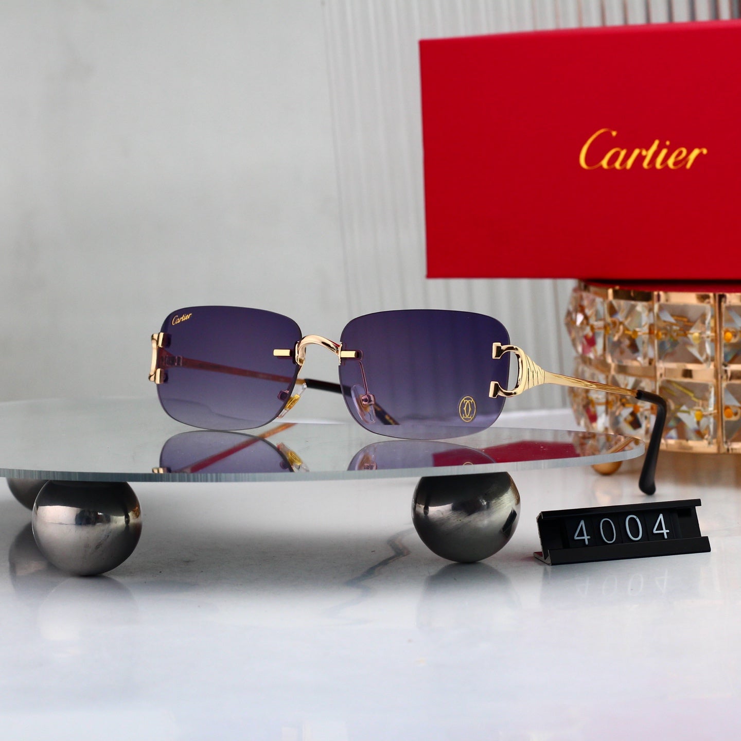 7 colors New hot HD lenses Frameless Sunglasses 4004