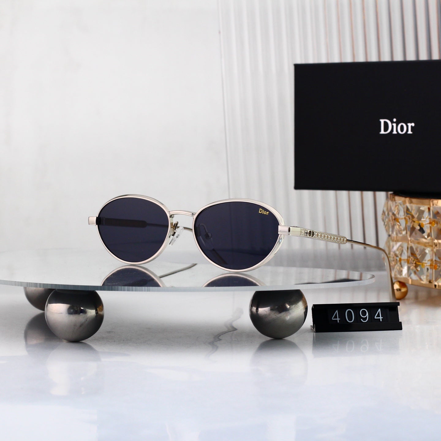 8 colours High-definition lens metal full-frame sunglasses 4094