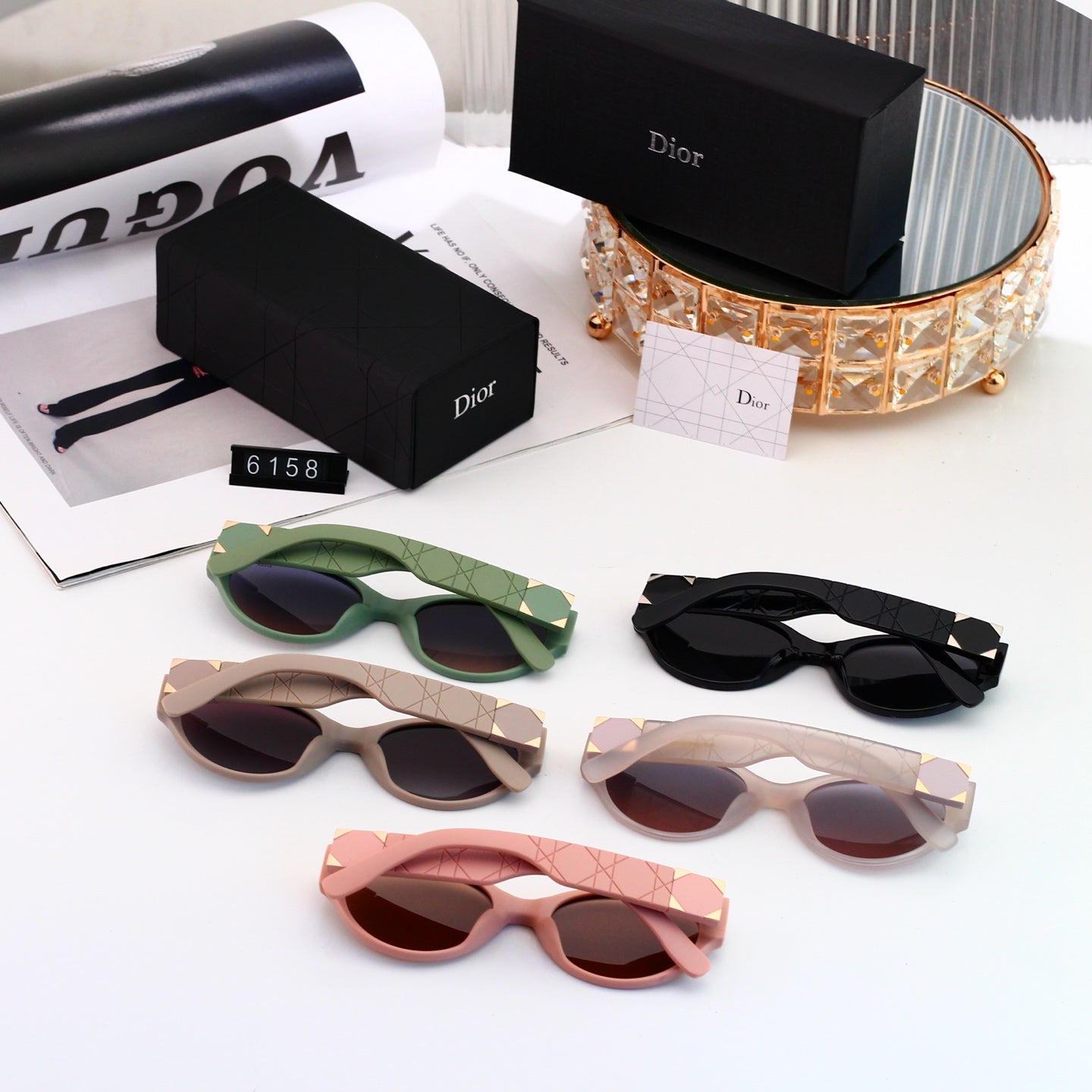 5 colors New hot HD lenses Full frame design sunglasses 6158
