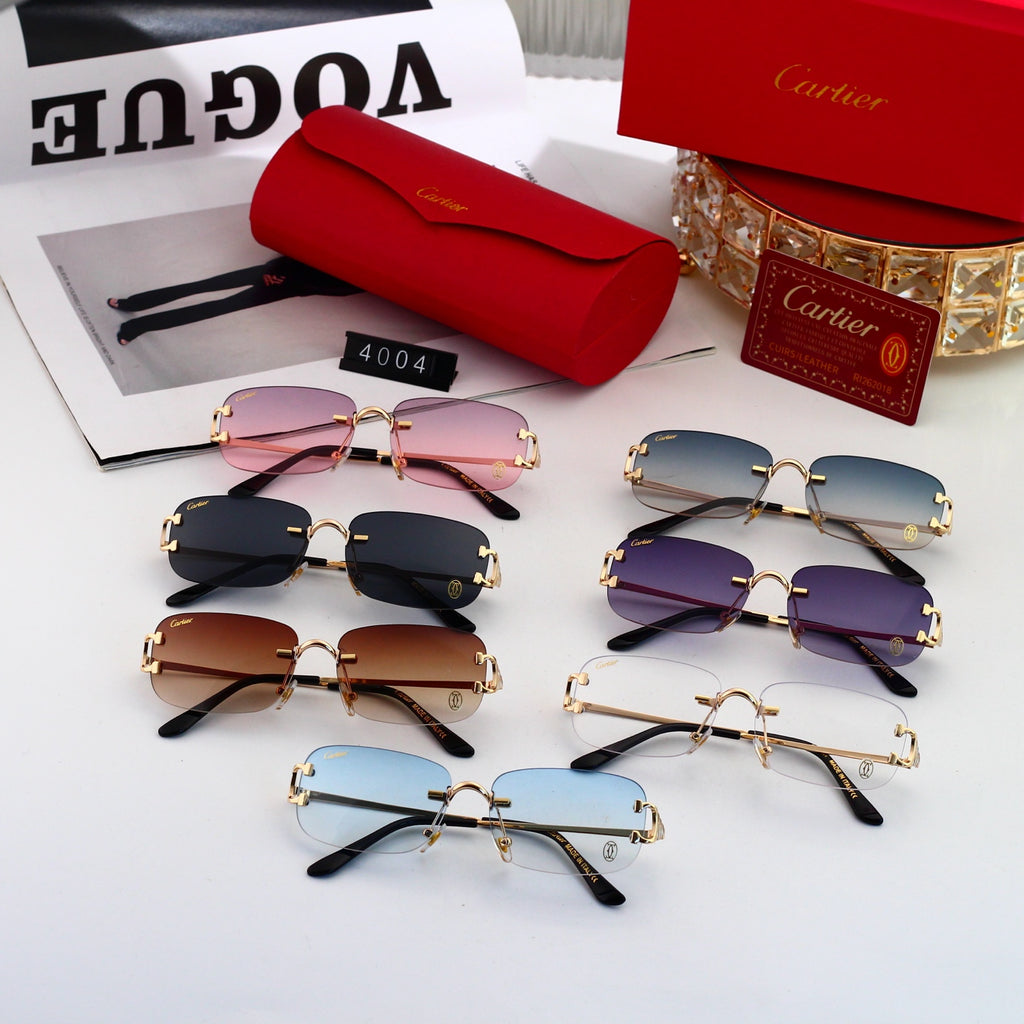 7 colors New hot HD lenses Frameless Sunglasses 4004