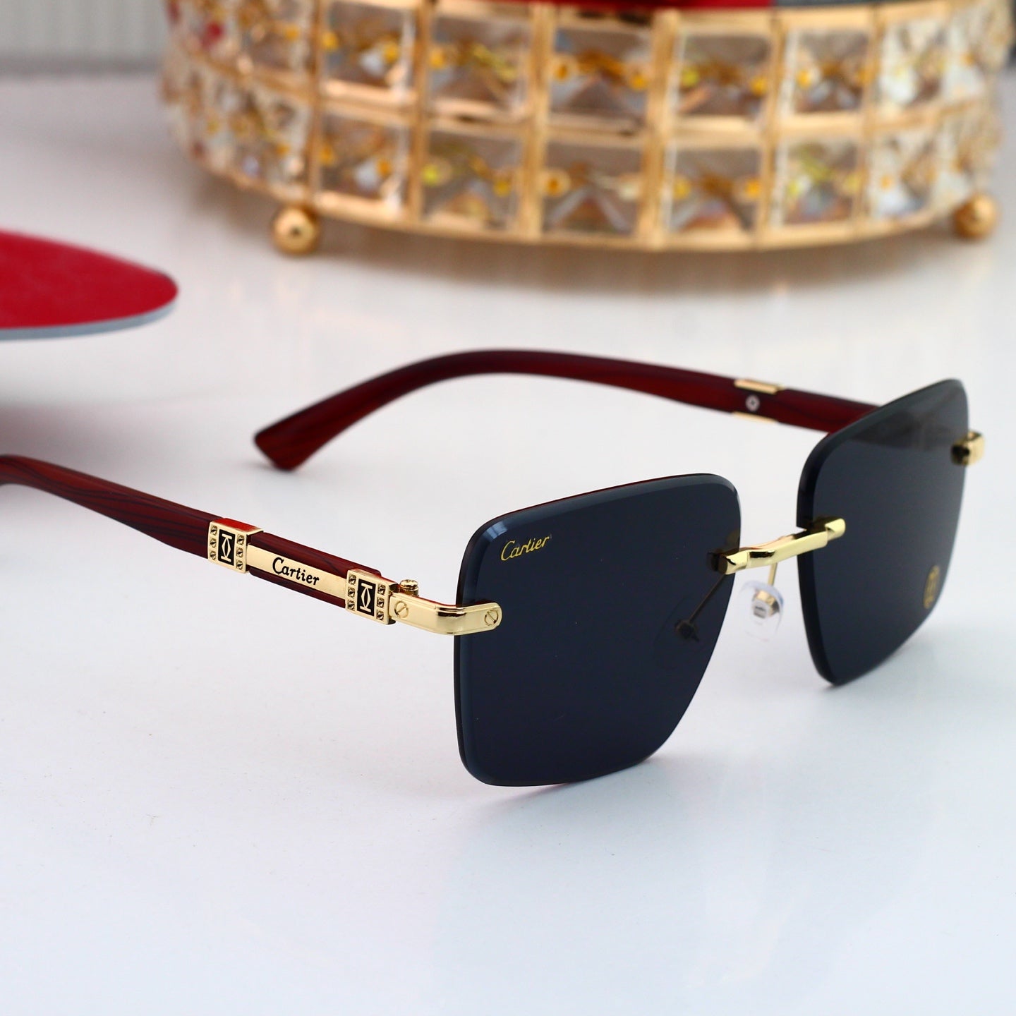 5 colors New hot HD lenses Frameless Sunglasses 4010