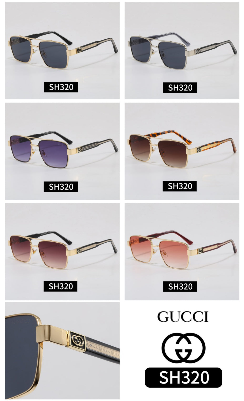Fashion hot 6 color sunglasses SH320