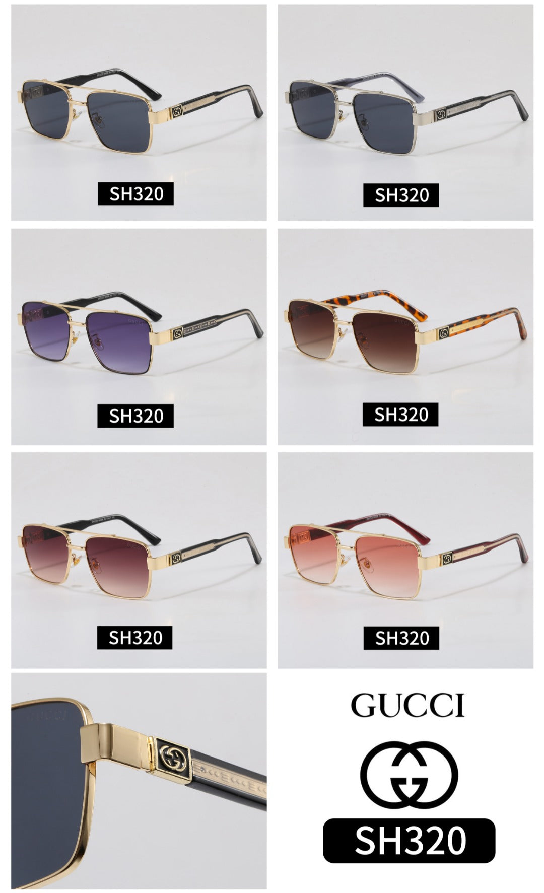 Fashion hot 6 color sunglasses SH320