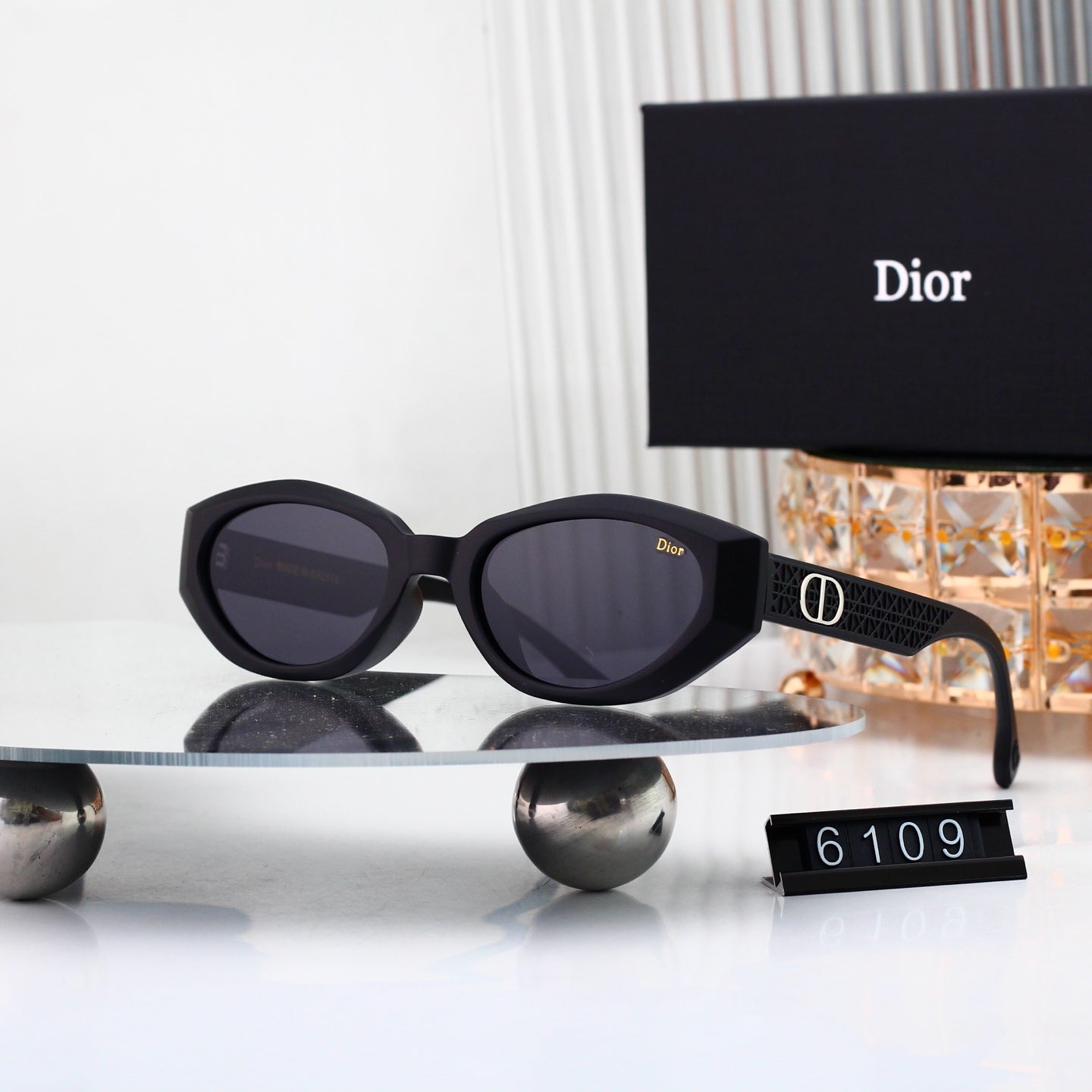 5 colors New hot HD lenses Full frame design sunglasses 6109
